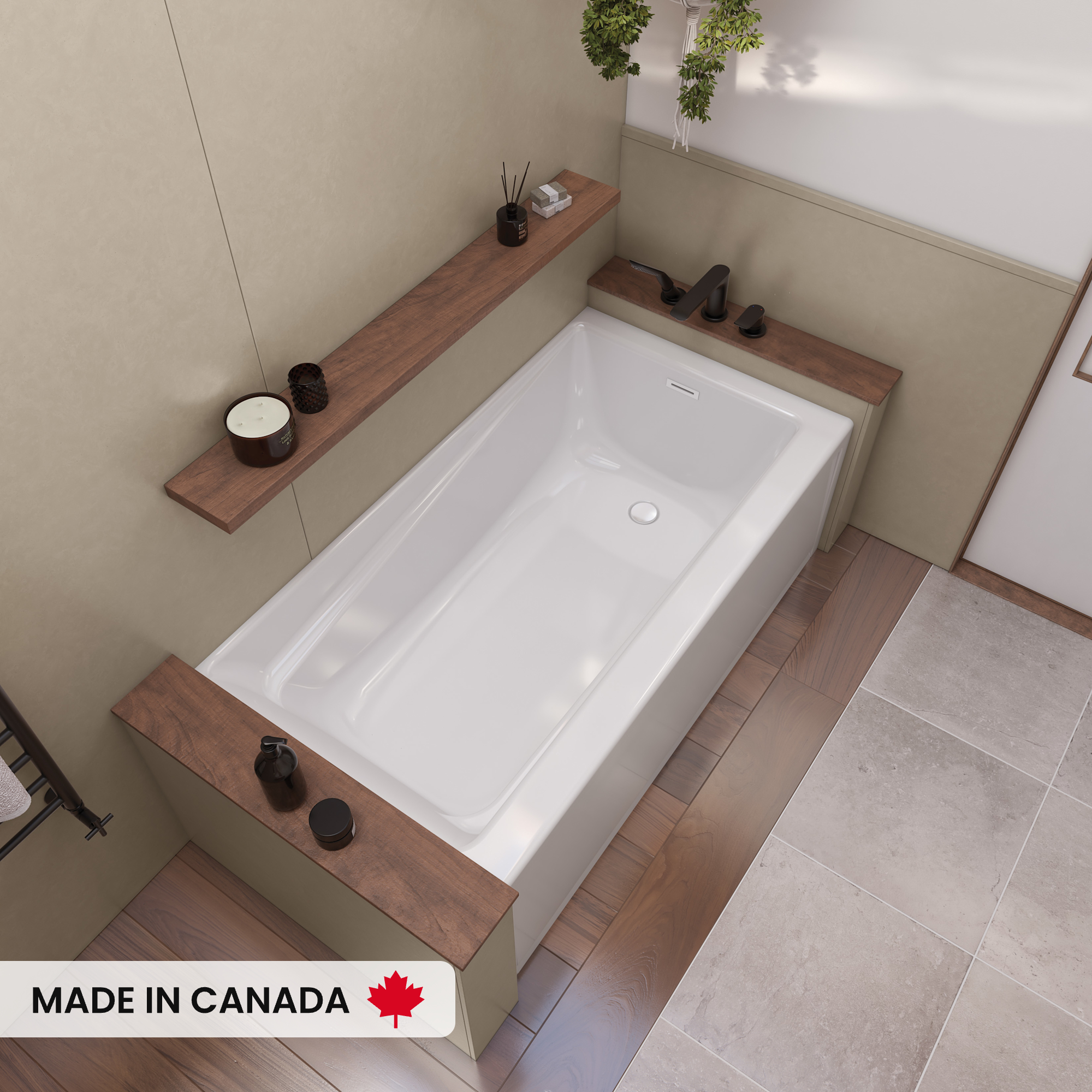 EXHIBIT6030-WHITE-LINEAR-TOP-VIEW-DECO-DRAIN-WHITE